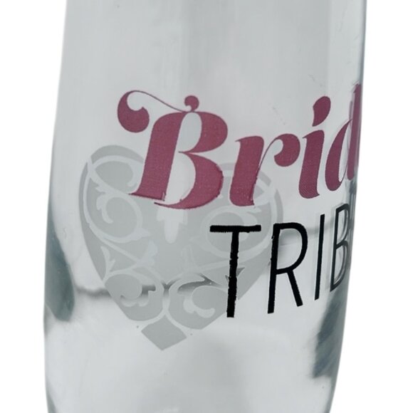Set of 6 "Bride Tribe" Bachelorette / Wedding Party Champagne Stemless Glasses - Picture 2 of 7